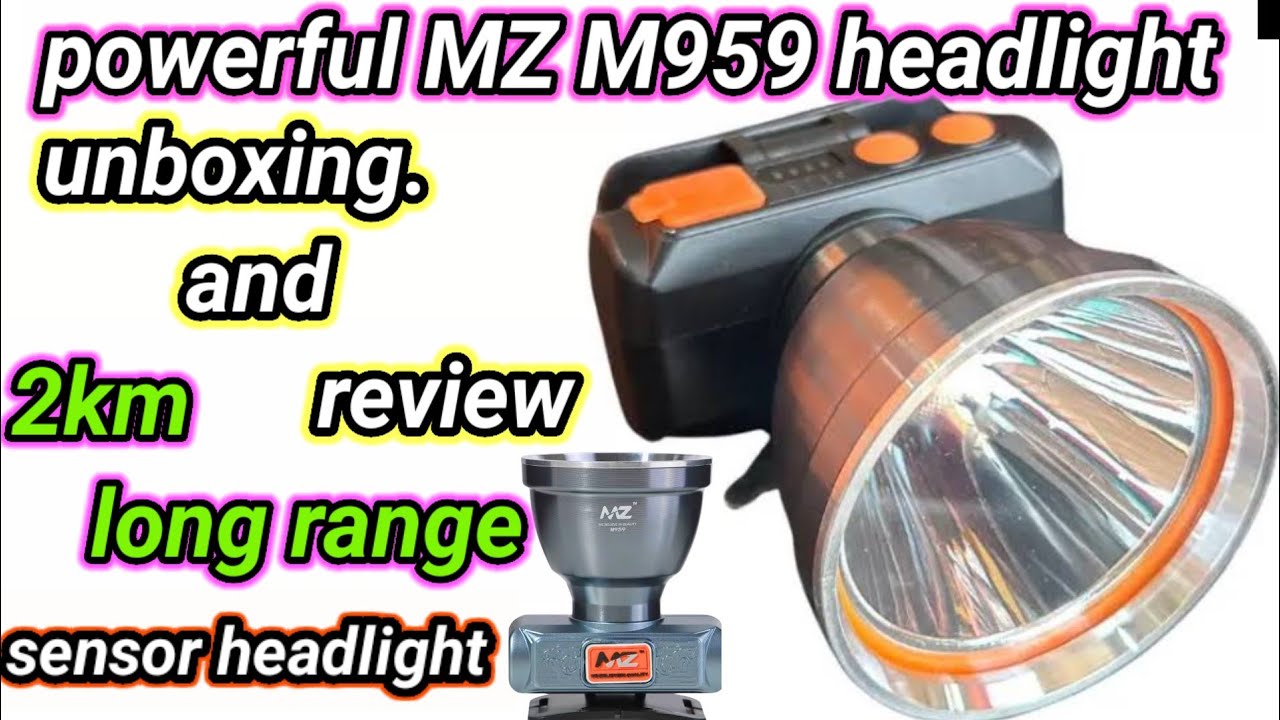 Unique MZ M959 Headlight Unboxing & review/MZ Rechargeable Sensor Headlights/MZ headlight under ₹499