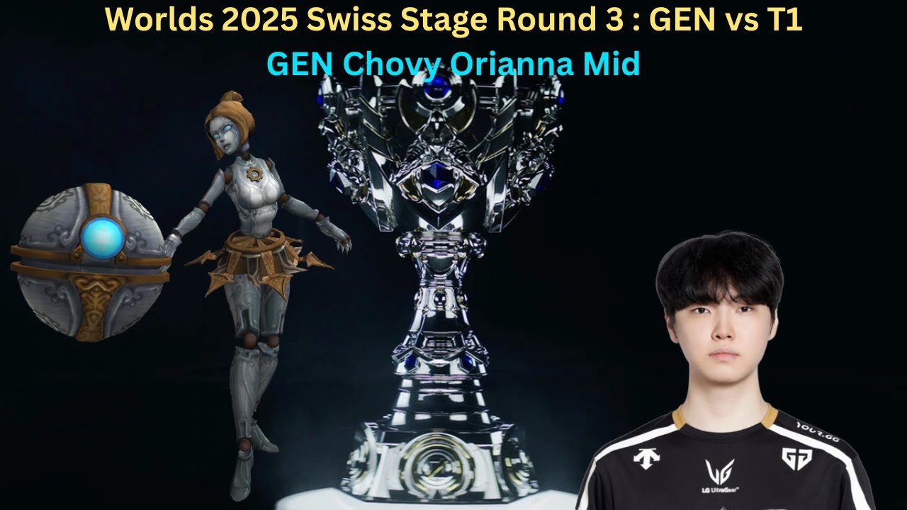 Worlds 2025 Swiss Stage Round 3: GEN vs T1 (GEN Chovy Orianna Mid POV)