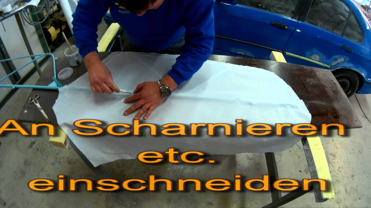 Flugzeug Bespannen Teil 2 Aufkleben und Spannen