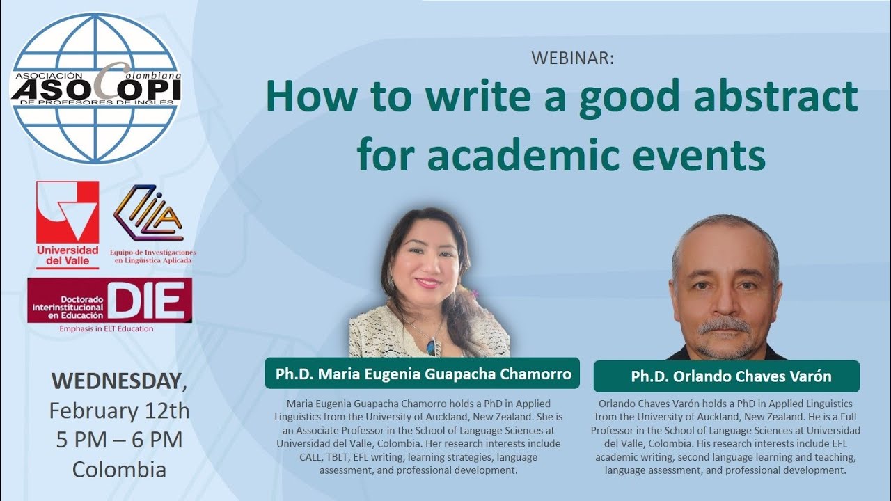 How to write a good abstract for academic events