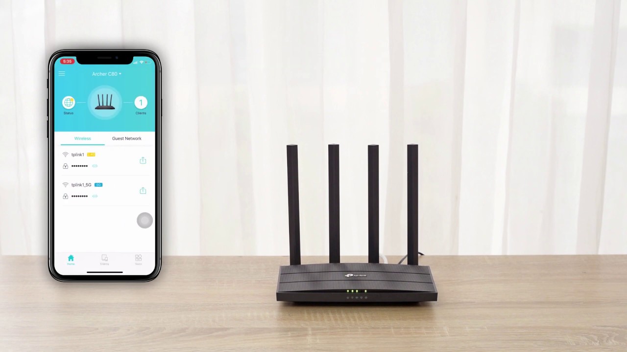 Router Extensor WiFi ARCHER C80 Banda dual AC1900 TP-Link