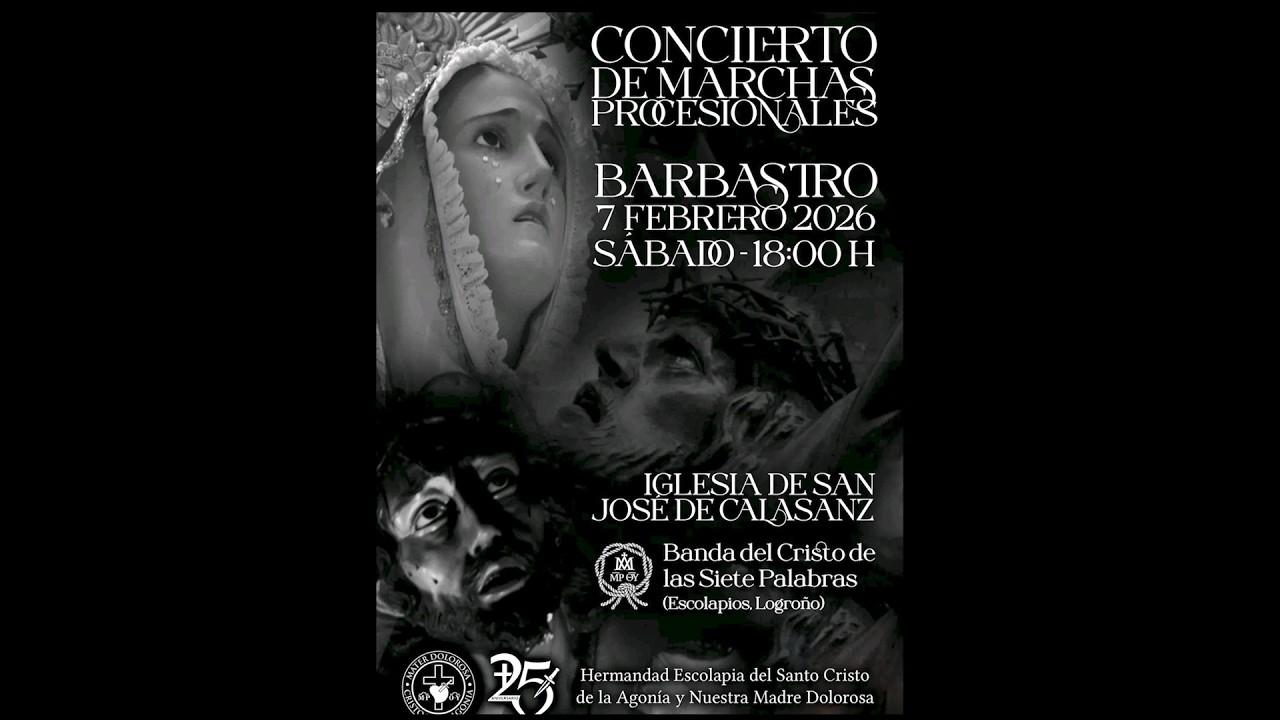 Concierto de Marchas Procesionales en Barbastro.  7/ 2/ 2026
