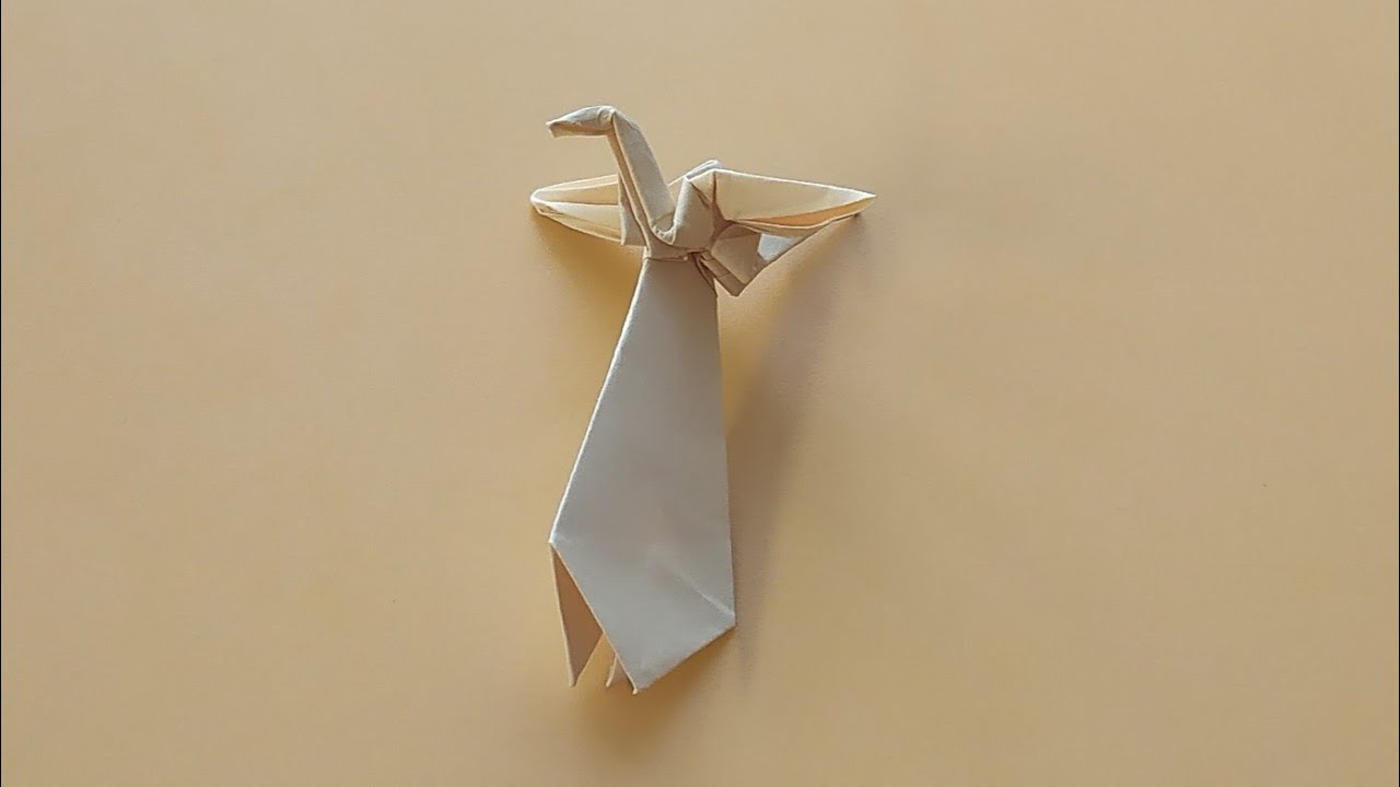 Como hacer un punto de libro de una grulla de origami - papel ( Origamis De Marc )