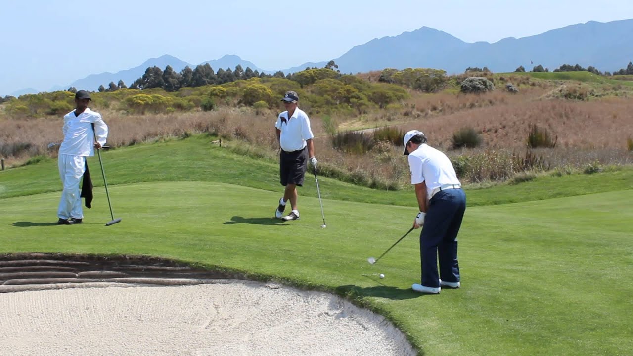 The Links at Fancourt- Peter plays a flop shot