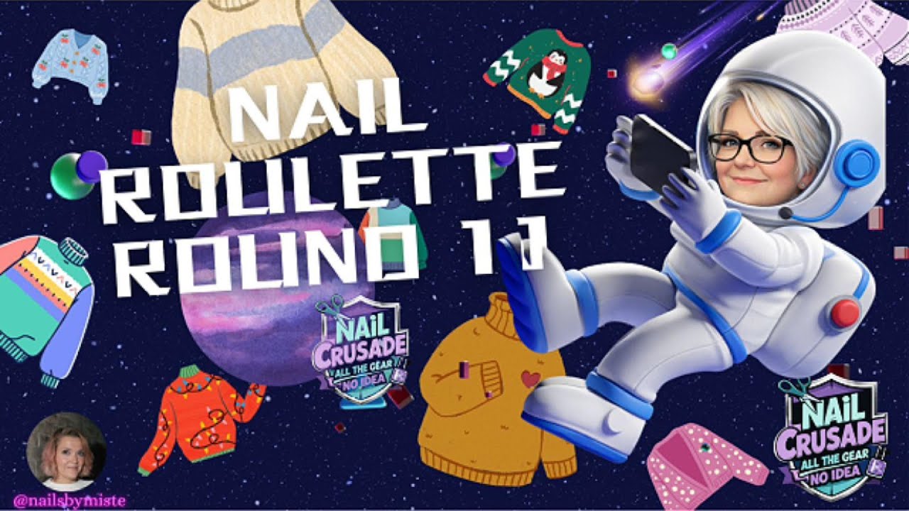 Mis Te’s Nail Roulette 🎡 Space Nails, XXL Stilettos & Chaos | Nail Art Challenge