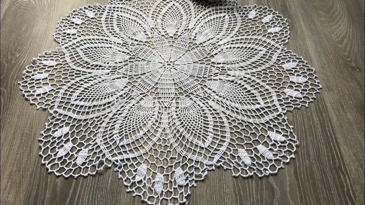 Como tejer centro de mesa tapete o  mantel  a crochet paso a paso! Muy fácil y rápido.