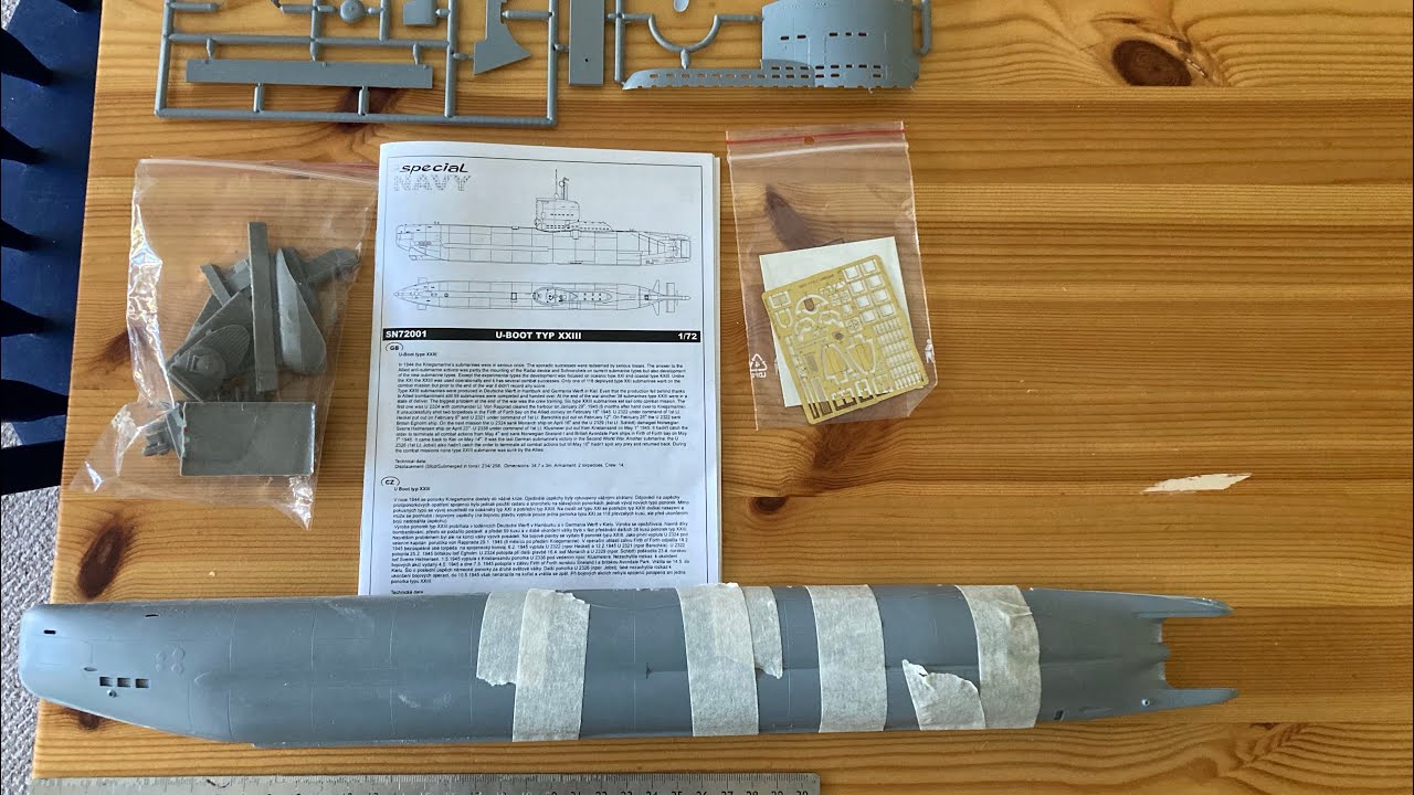 1/72 Special Navy Type XXIII Elecktroboote Submarine Model Kit
