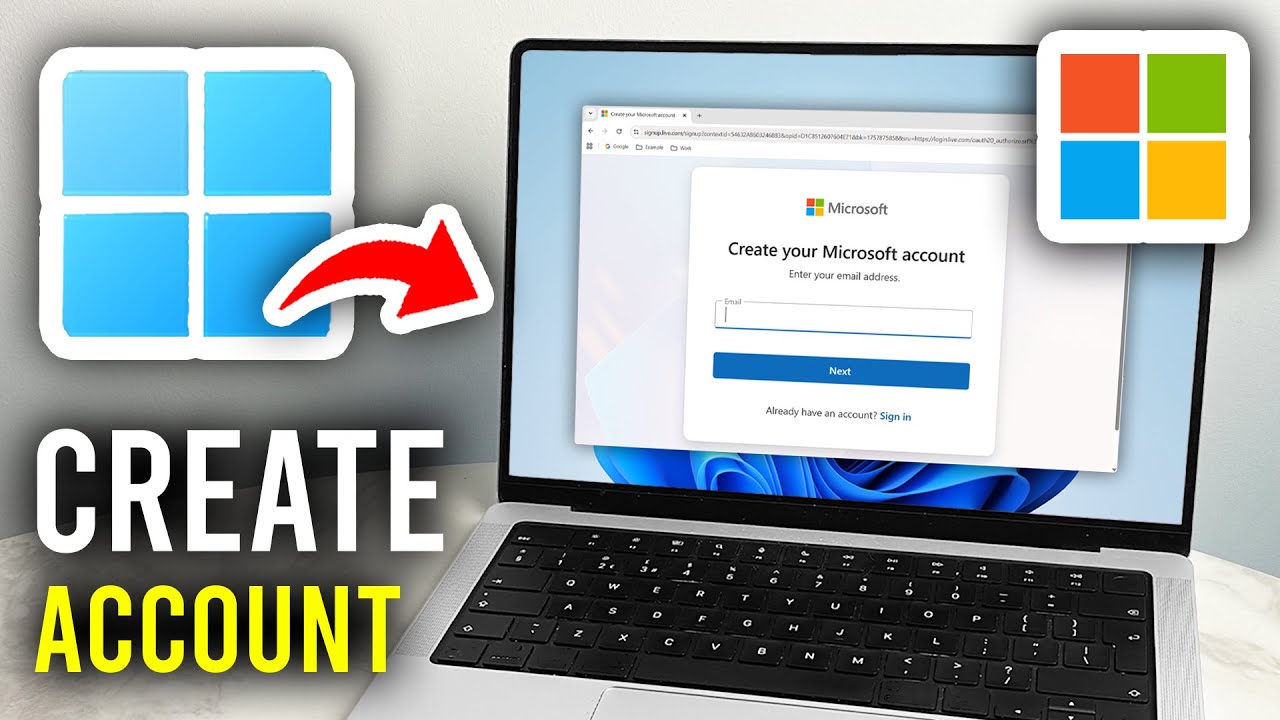 How To Create Microsoft Account On Laptop or PC - Step By Step