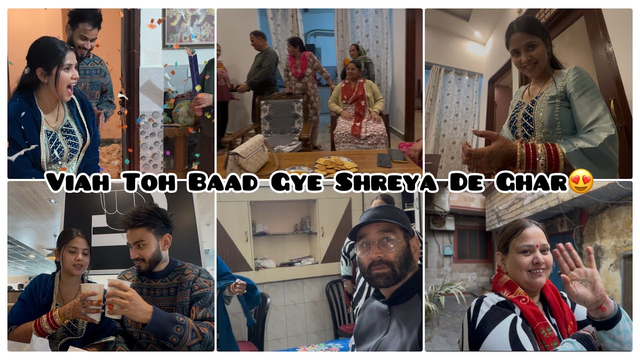 Viah Toh baad Gaye Shreya De Ghar Faira Paan Pehli Waar❤️😍