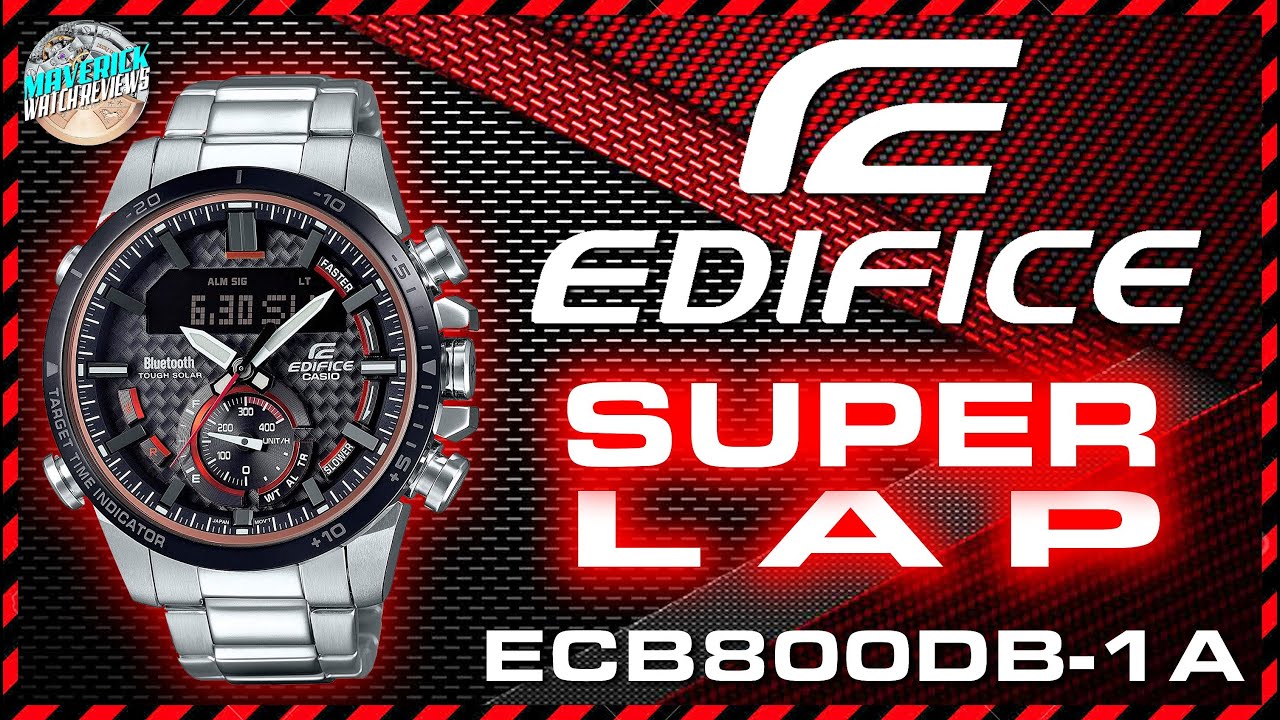 Edifice Sponsored Review! | Edifice Super Lap 100m Solar Quartz Chrono ECB800DB-1A Unbox & Review