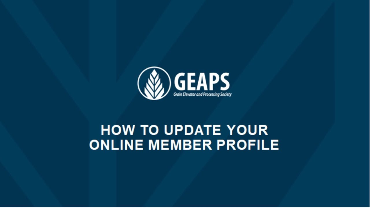 How to Update Your GEAPS Member Profile