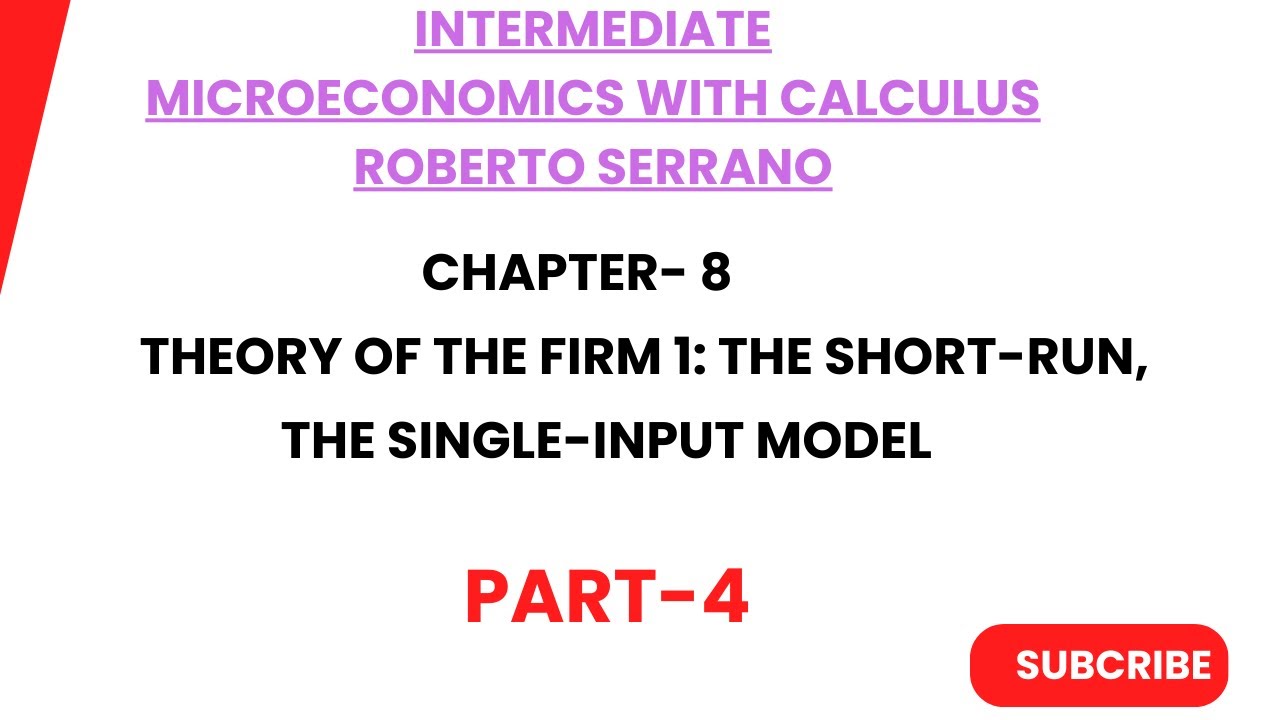 chapter 8-roberto Serrano /the single input model/part 4/   Average and marginal production.