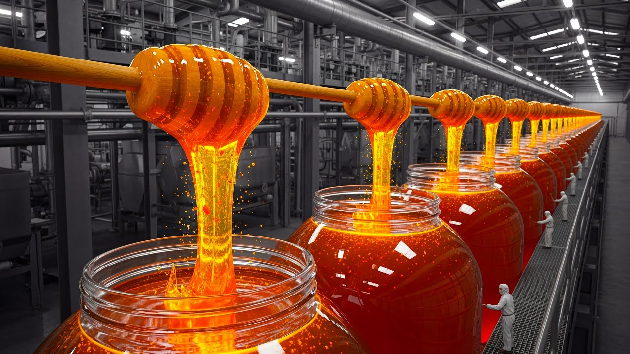 Inside the Viral Hot Honey Factory   From Hive to Heat Full Process