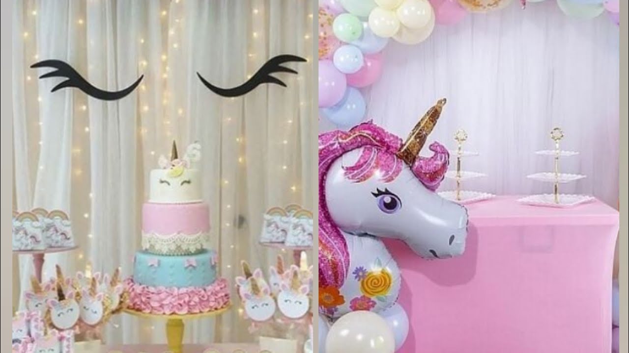 Unicorn birthday decor ideas 🦄❤️ #shorts