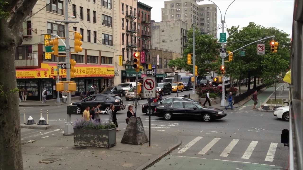 NEW YORK CITY DOWNTOWN BUS TOUR TIMELAPSE