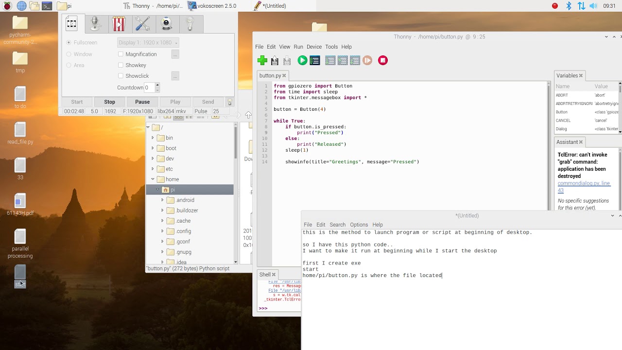 Raspberry pi - Lauch python script at startup automatically (part 1)