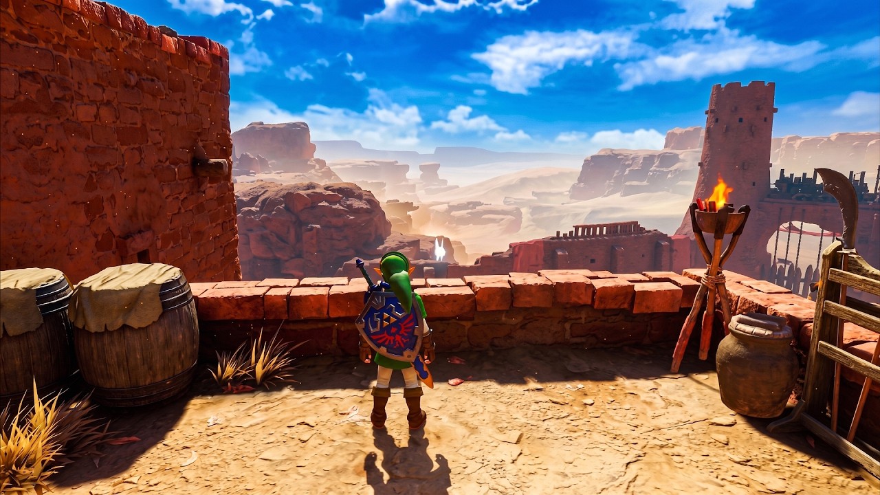 Zelda: Ocarina of Time Remake - New Gameplay 4K (Dungeons, Combat, Items)