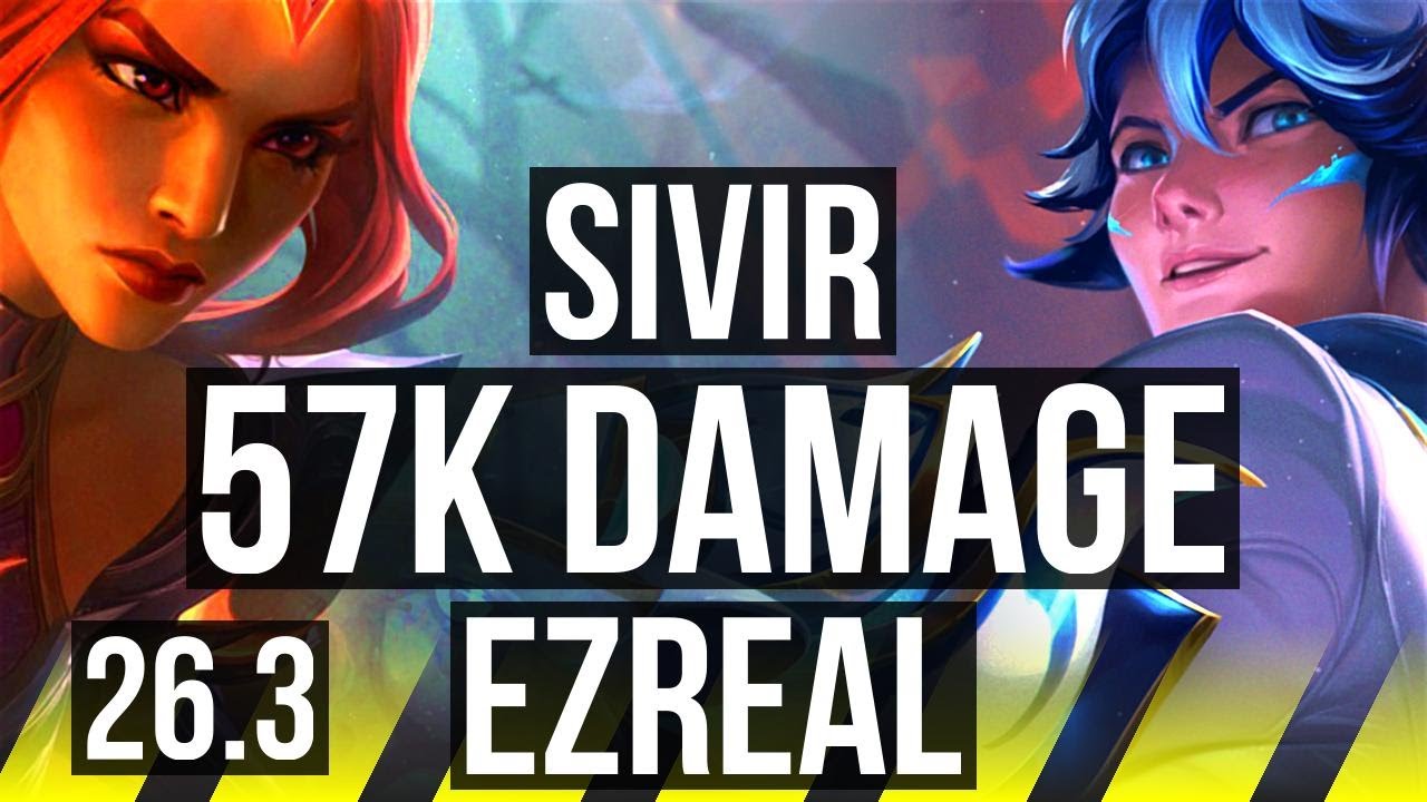 SIVIR & Yuumi vs EZREAL & Maokai (ADC) | Good KDA: 27/2/6, 57K damage | KR Master | 26.3