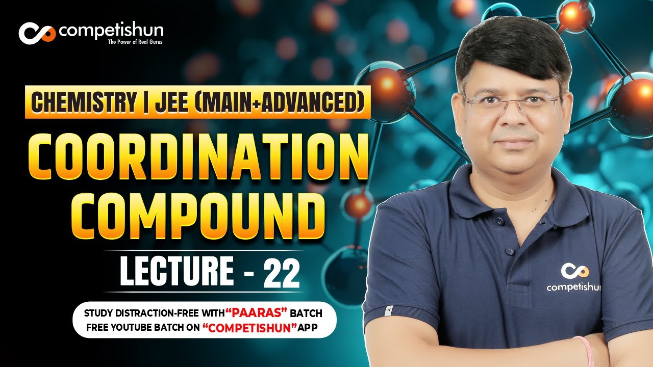 22 Coordination Compounds | Square planar splitting | IIT JEE main advance | chemistry