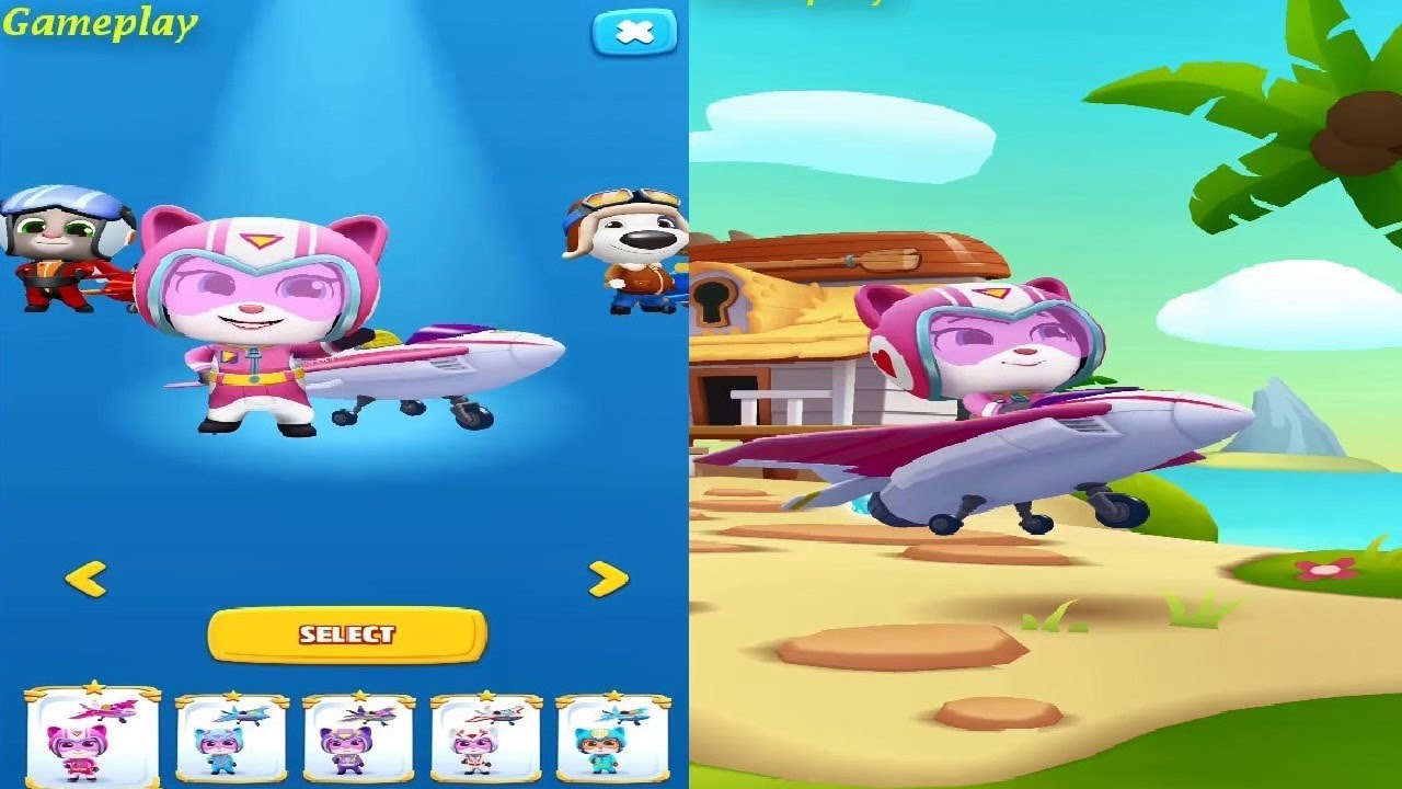 Talking Tom Sky Run Android IOS Gameplay HD  #3 - TALKING ANGELA UNLOCKED