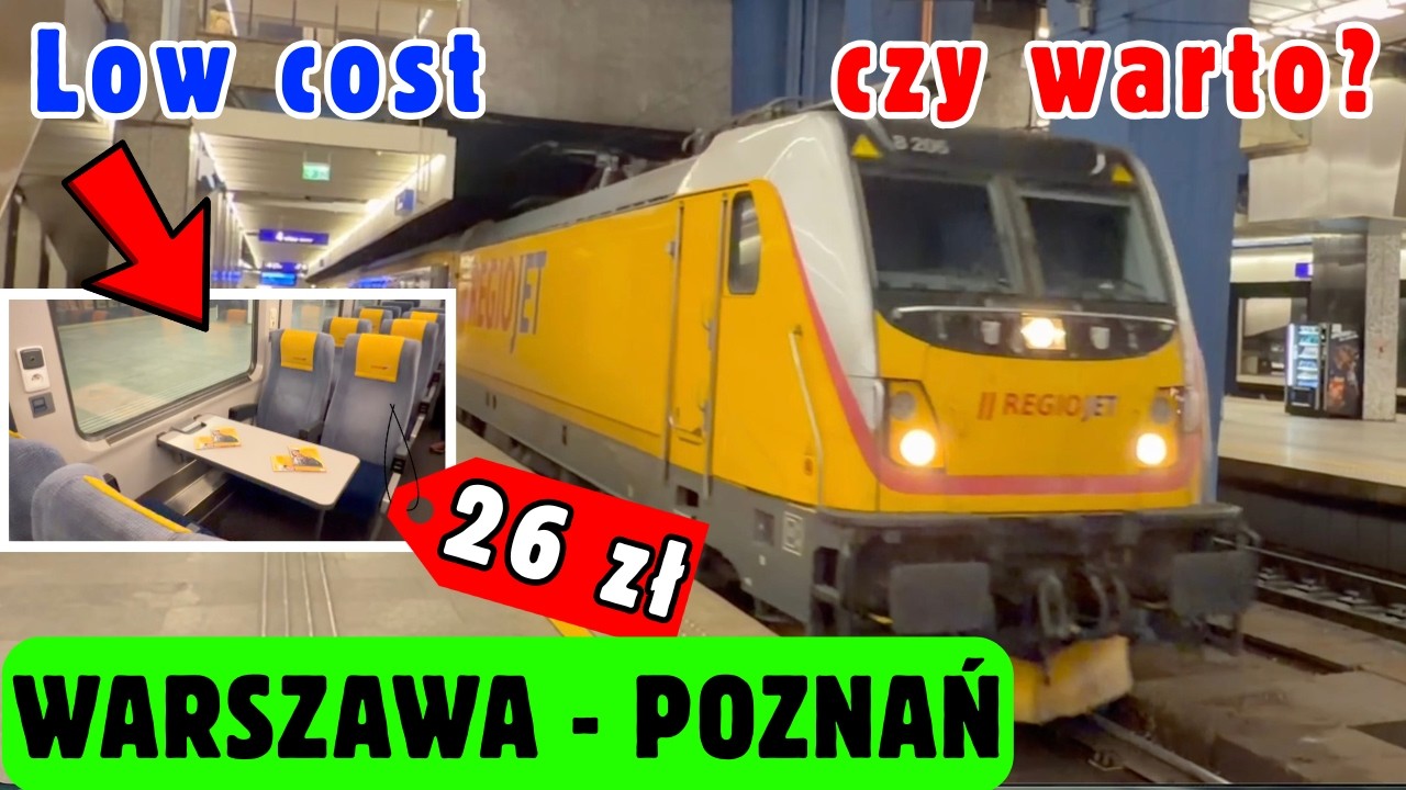 Przejazd RegioJet klasą low cost Warszawa - Poznań - nie wszystko wyszło!
