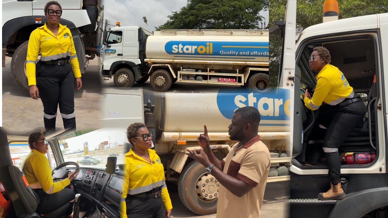 Famous Female Tanker Driver In Accra Who has been driving Tanker, Trucks And Excavators For 10 years