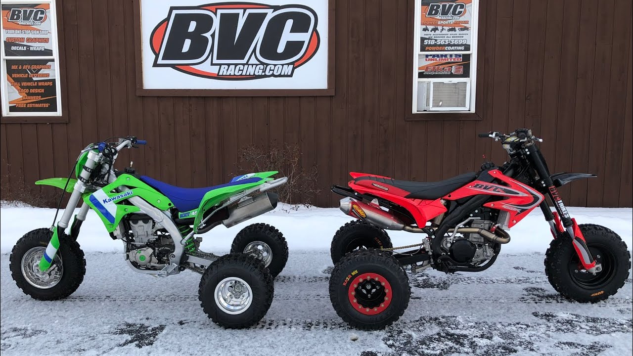 KX450F VS CRF450R  3 Wheeler?!  Modern trike conversion kawasaki kx 450f BVC Trikes
