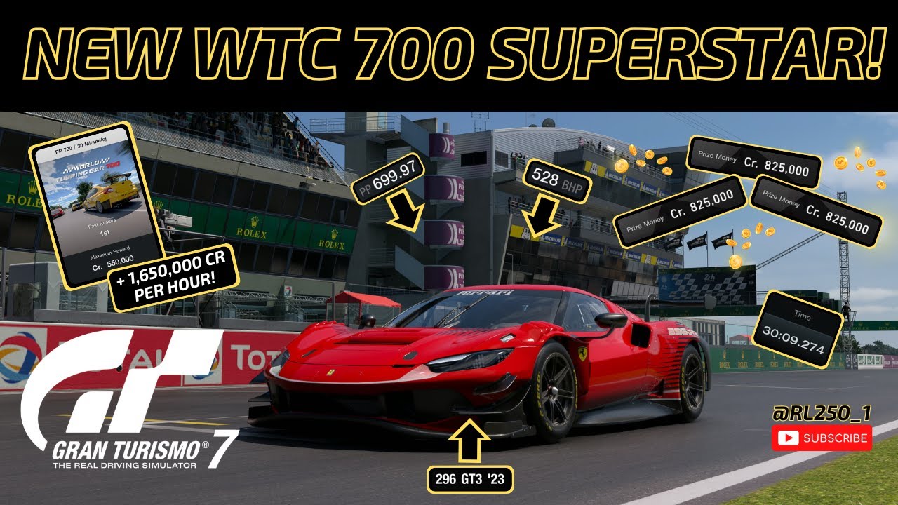 Руководство по настройке Ferrari 296 GT3 для крупных побед на трассе GT7 Ле-Ман WTC 700
