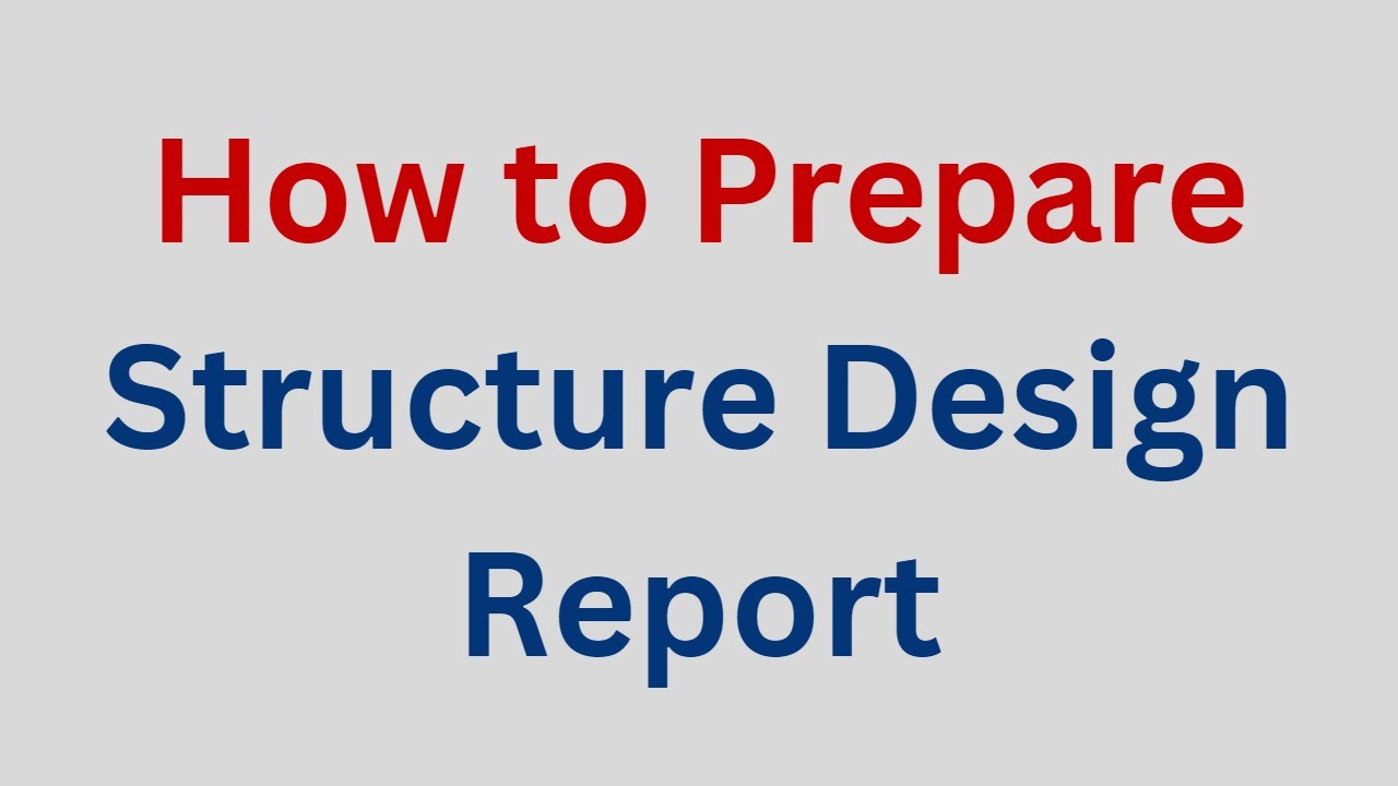 Structure Design Report | Online Internship | Technical Civil