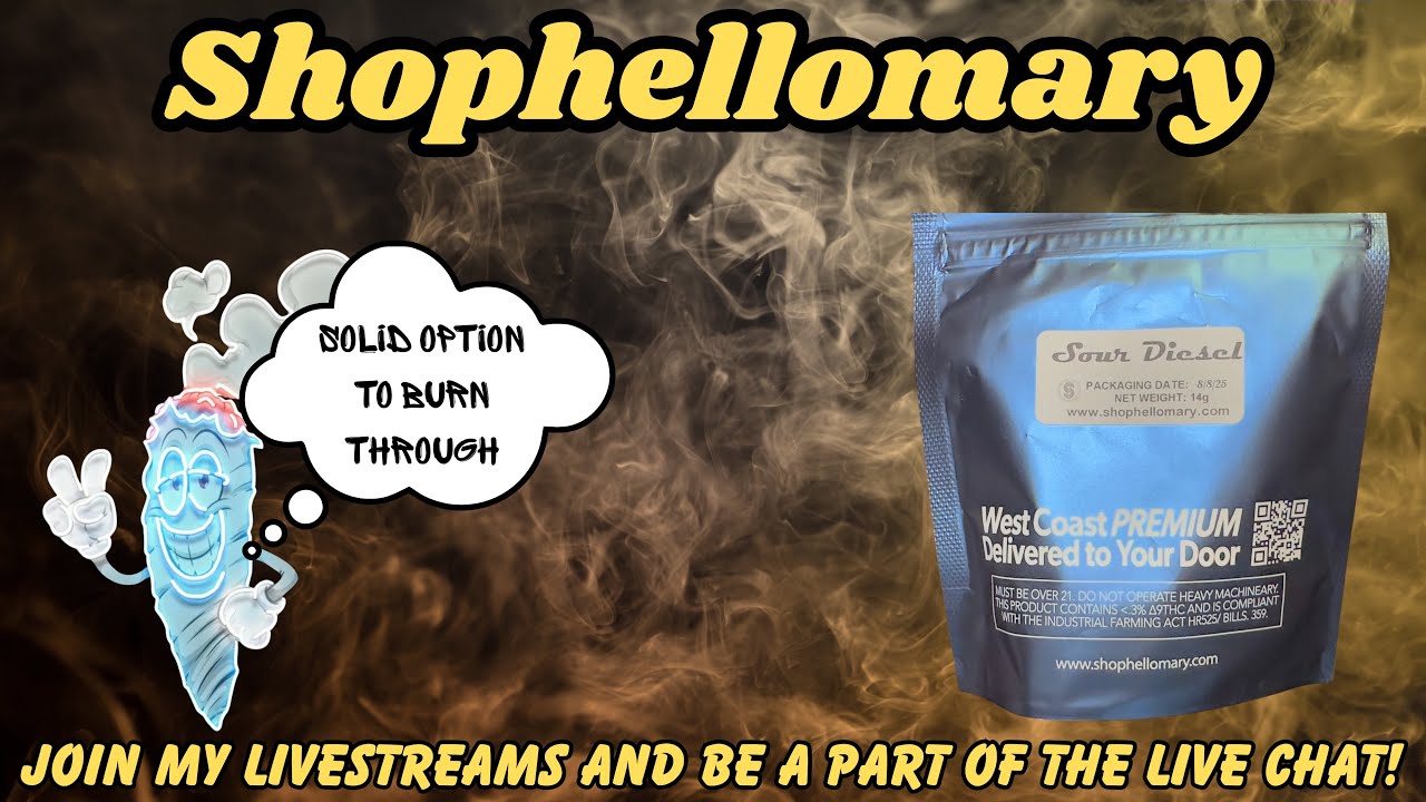 SHOPHELLOMARY THCA FLOWER REVIEW: Sour Diesel Smalls (🍋💨😶&zwj;🌫️) Use Code (SPACECITY)