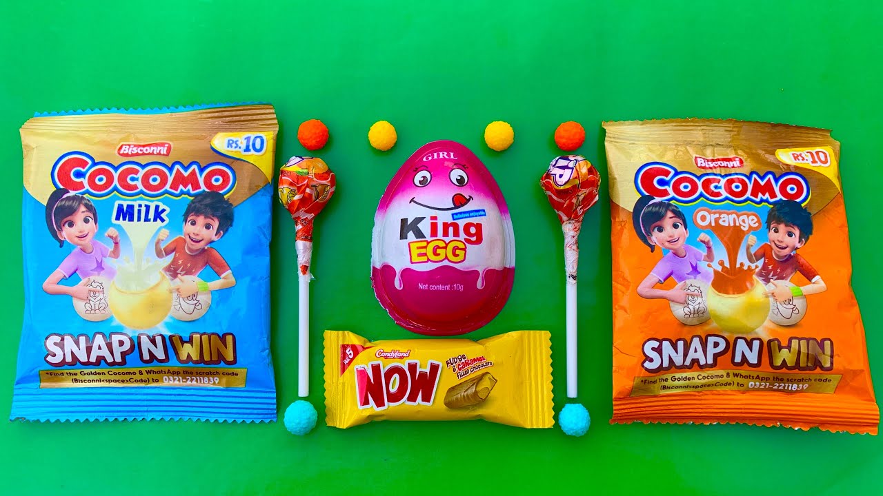 So many candies ASMR | cocomo biscuits kinder candies - Lot&rsquo;s of lollipops Rainbow candies asmr