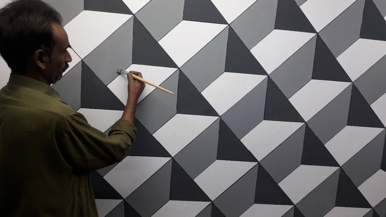 3d wall painting | 3d wall texture new design ideas | 3d wall decoration effect | interior design