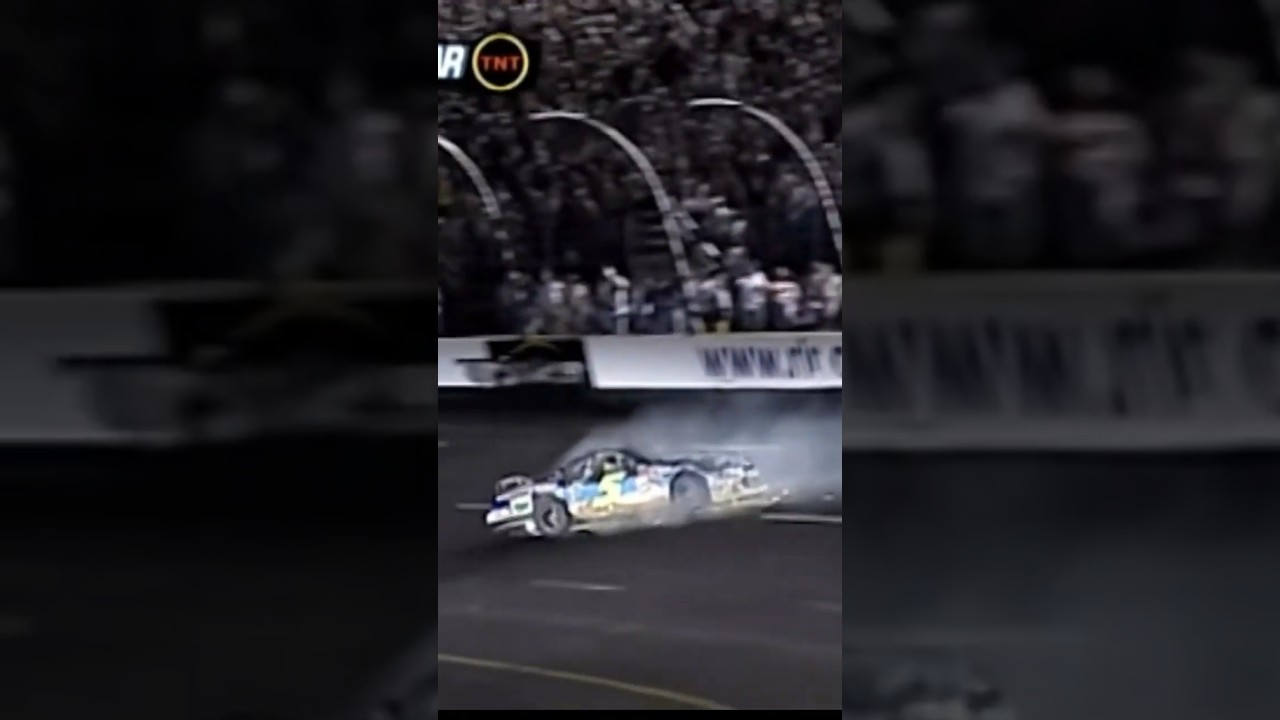 Terry Labonte has tailpipe loose, then crashes out of the 2001 Chevy Monte Carlo 400 #nascar #shorts
