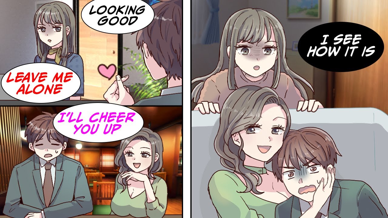 [Manga Dub] The receptionist rejects me every day... One day, I went home with a girl I met and...