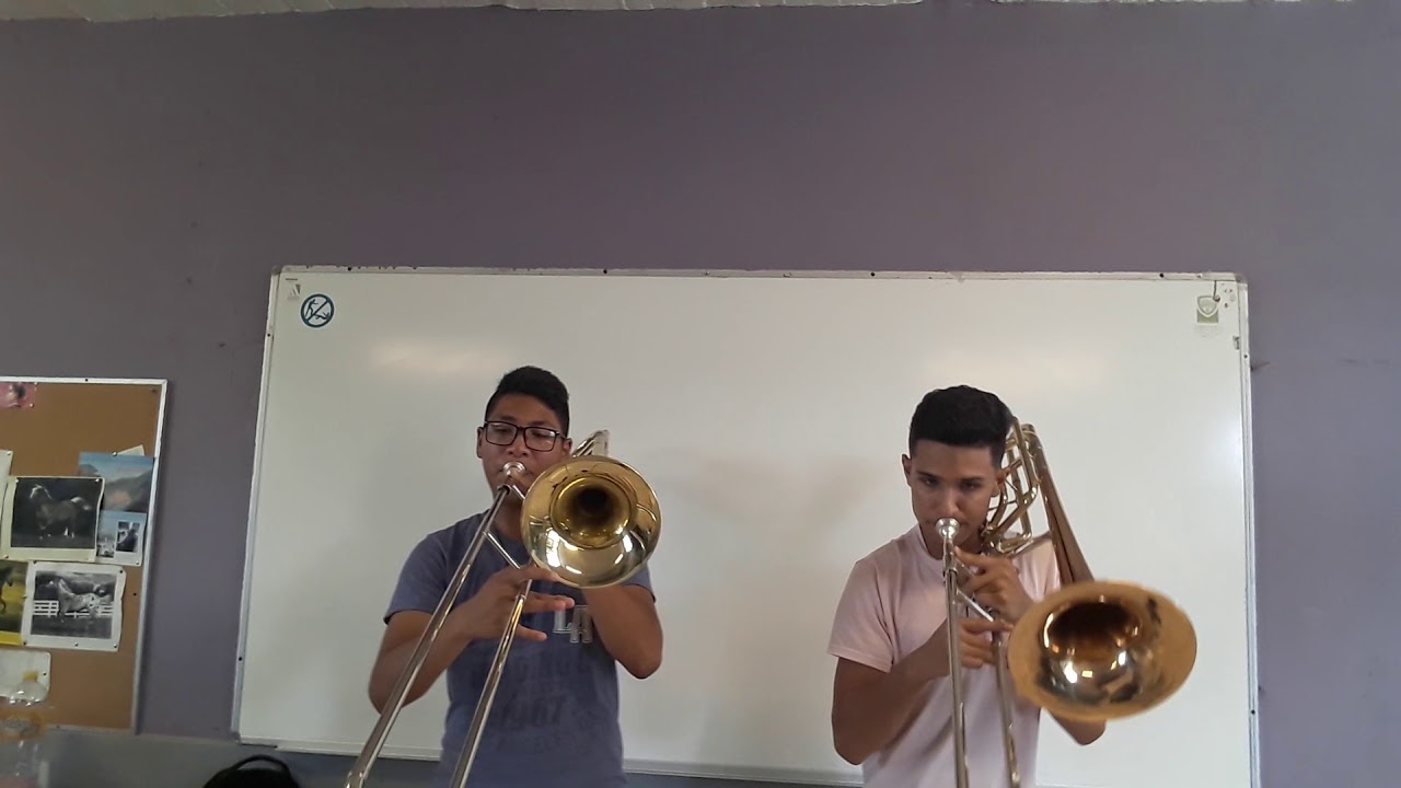 Daft Punk feat. Pharrell Williams - Get Lucky - (Trombone & Bass Trombone Duet) Cover