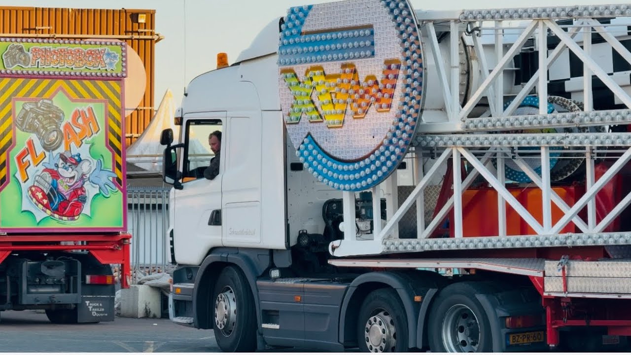 Kermis Beverwijk 2025 | Transport & opbouw deel 1