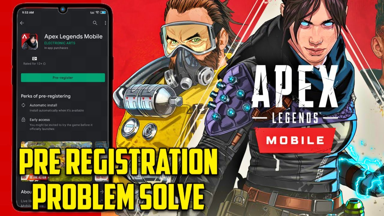 APEX LEGENDS MOBILE PRE REGISTRATION PROBLEM SOLVE | APEX LEGENDS MOBILE BETA IS HERE
