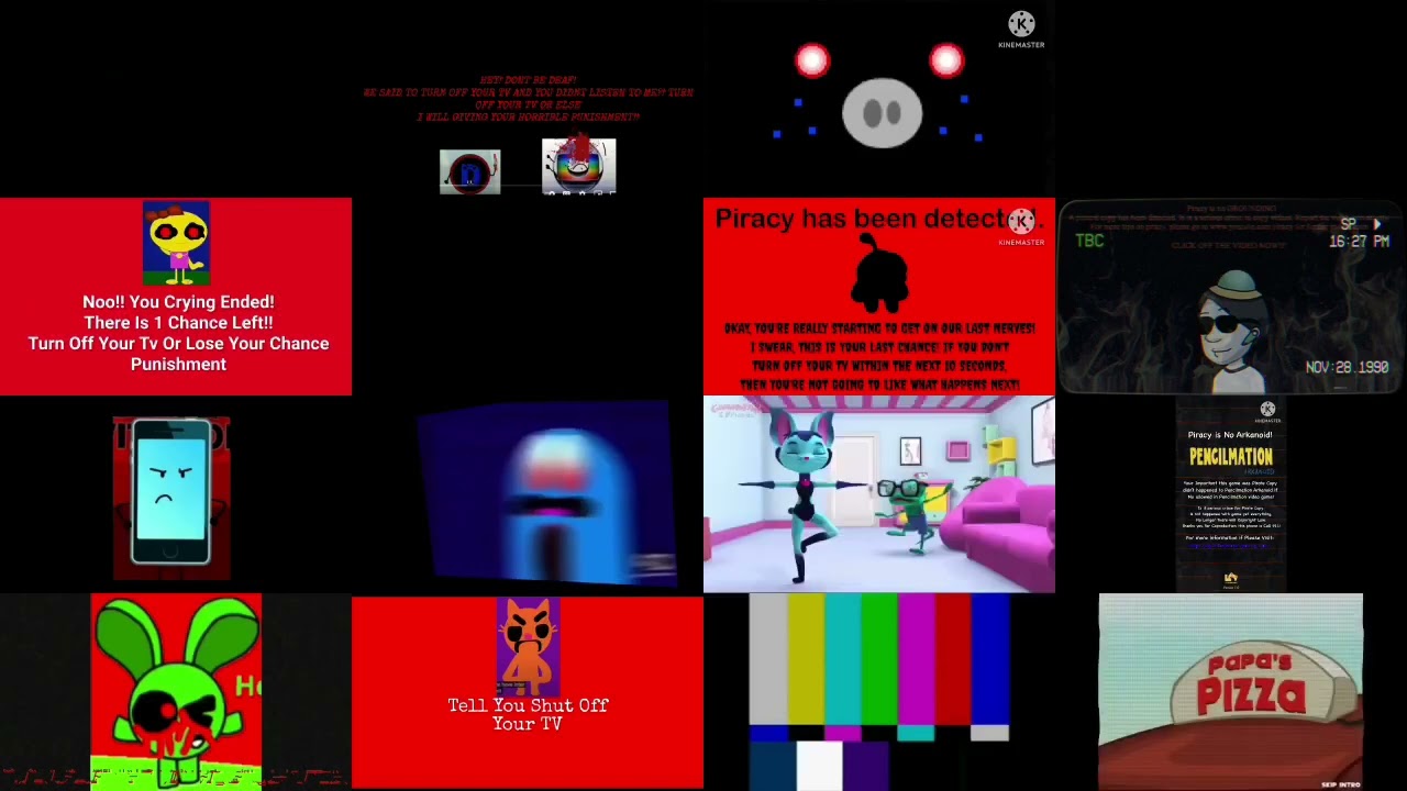 16 Creepypasta Videos Upcoming Jumpscares Played At Once (REBOOT)