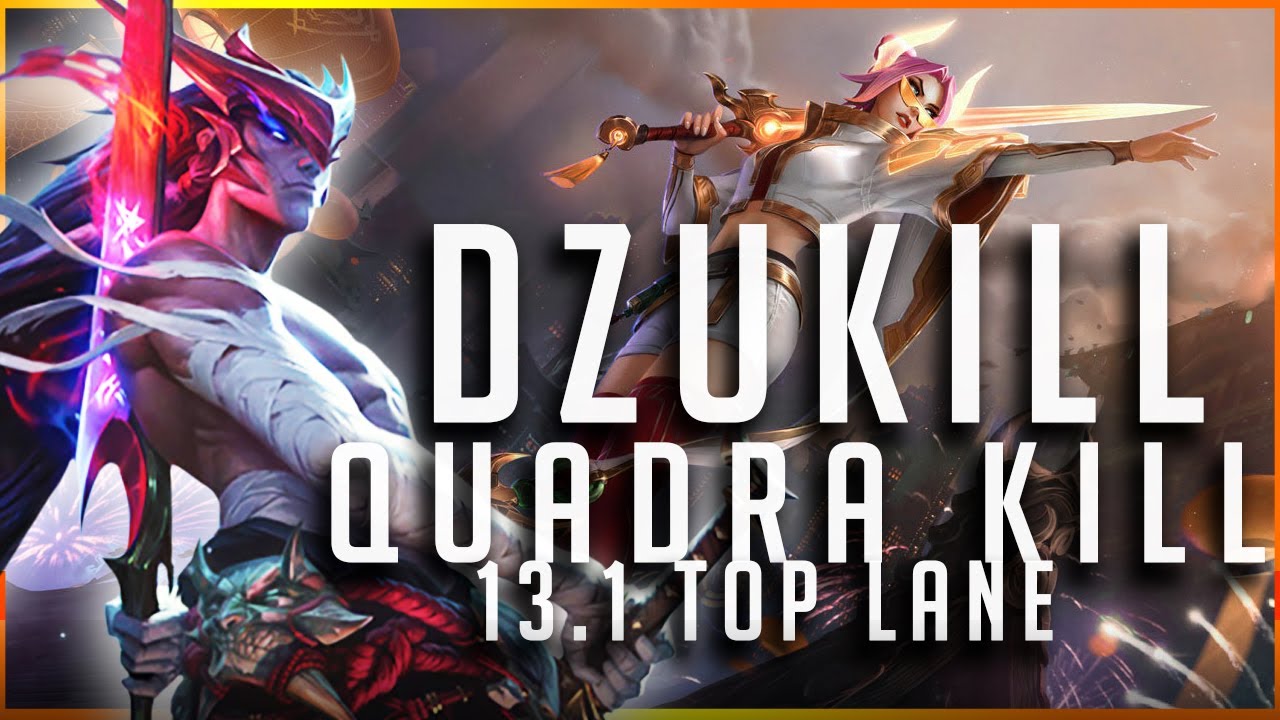 Dzukill Yone Quadrakill - Yone vs Fiora TOP Patch 13.1 - Yone Gameplay