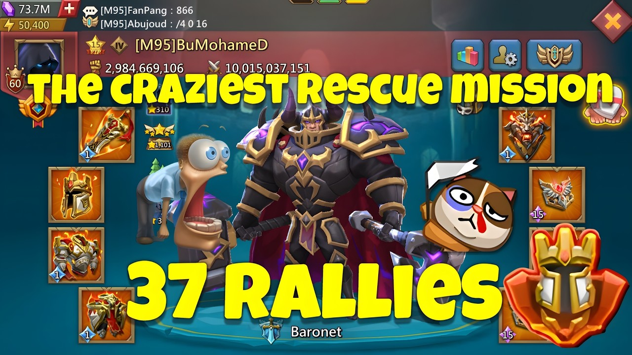 Lords Mobile - The  MOST craziest rescue mission attempt! 37 rallies was not enough to burn it