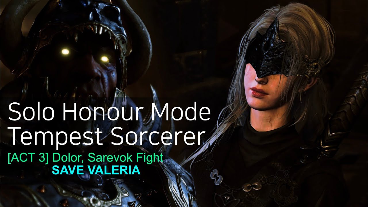 [Act 3] Baldur's Gate 3 Solo Tempest Sorcerer Honour - Dolor, Sarevok Fight (Save Valeria)