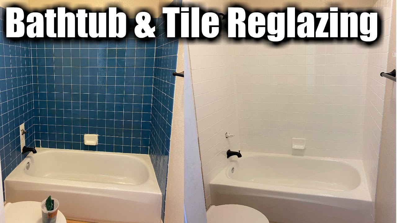 BATHTUB AND TILE REGLAZING | How to Reglaze a  Tile Bathtub Enclosure | Tub and Tile Refinishing