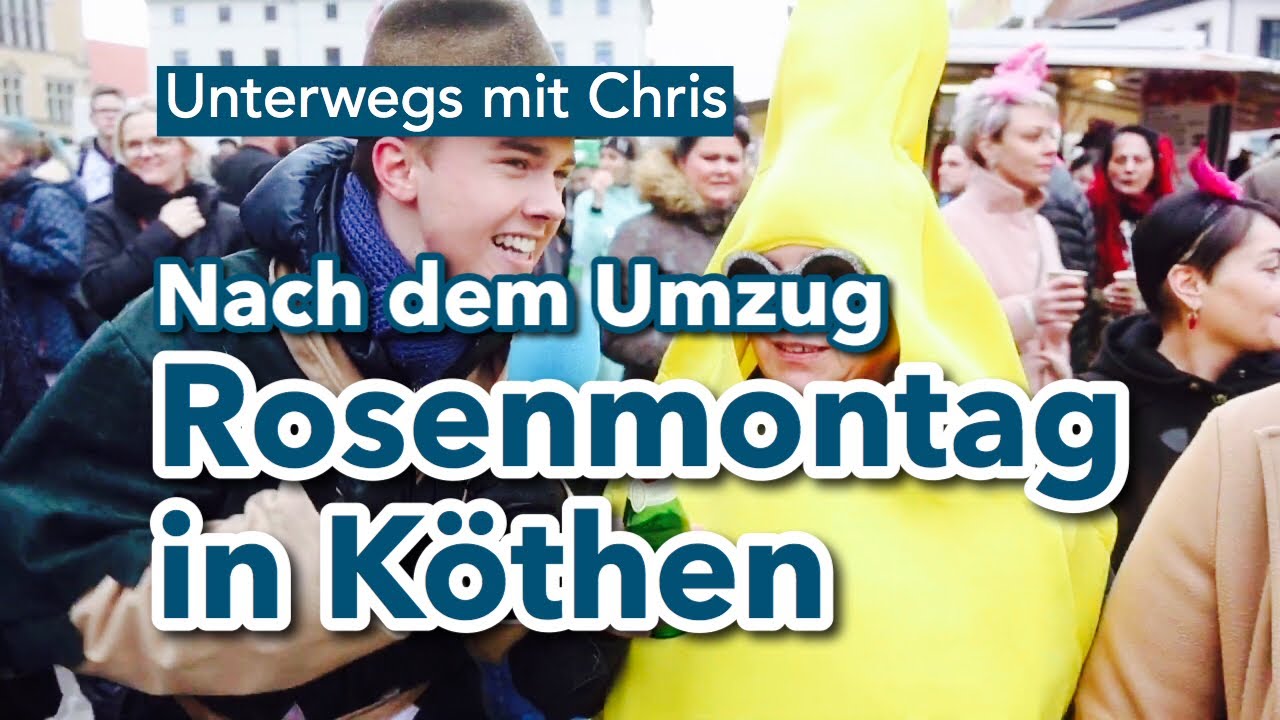 Rosenmontag in Köthen - Nach dem Umzug - Unterwegs mit Chris