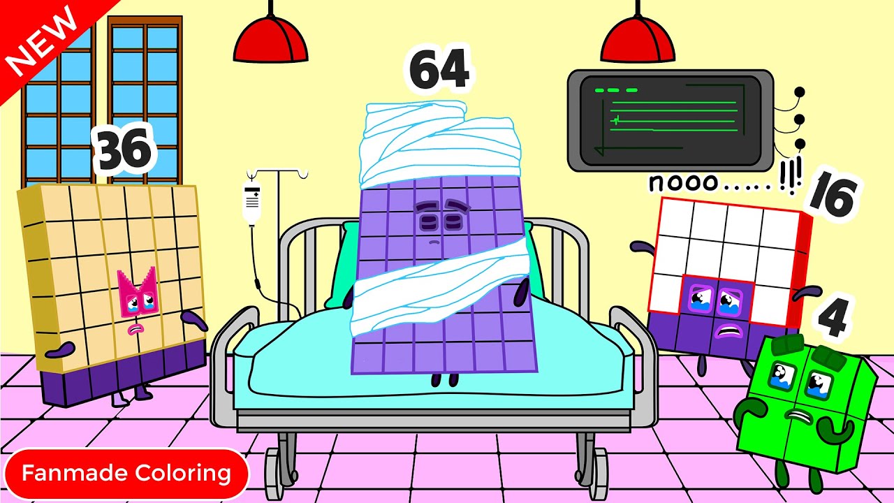 No No! NB 64 Dead | Numberblocks Fanmade Coloring Story