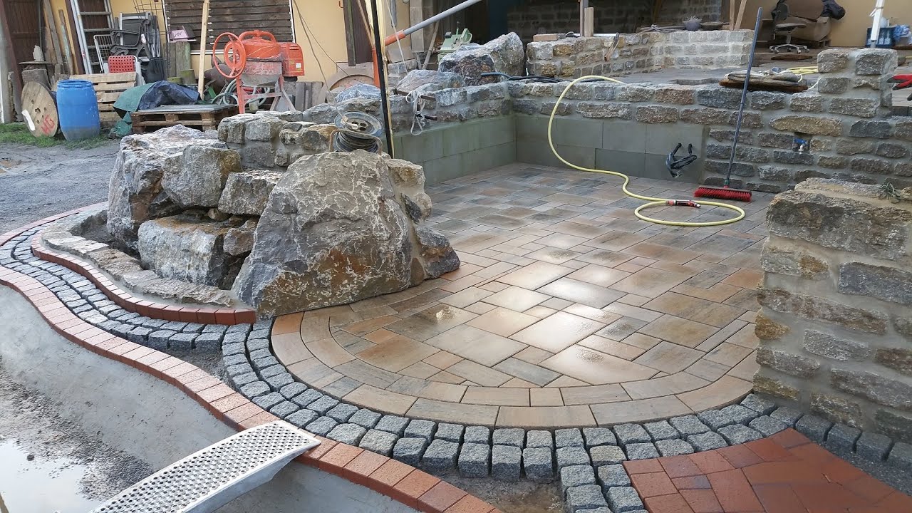 Garten Bauprojekt, Pflasterarbeiten Teil 2  / Garden construction project, paving part 2