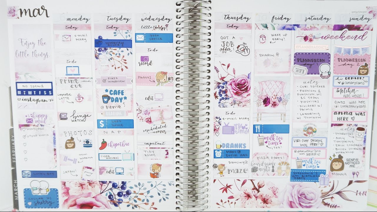 Collab Plan with Me + planningpeep: Paper Blush Bar • Planner Con