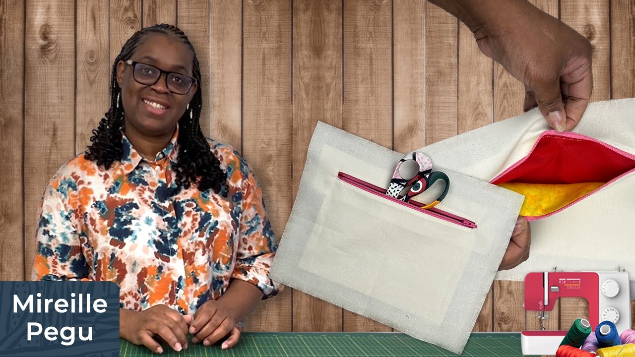 🧵 DIY Couture : Comment Customiser Ton Sac Avec Une Poche Zippée ! 💼✨ Mireille Pegu
