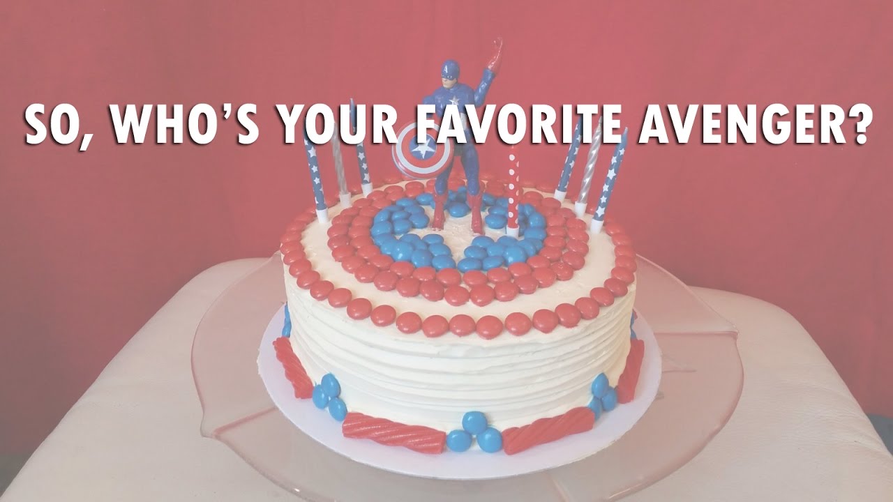 Easy Captain America/Avengers M&Ms Shield Cake Decorating