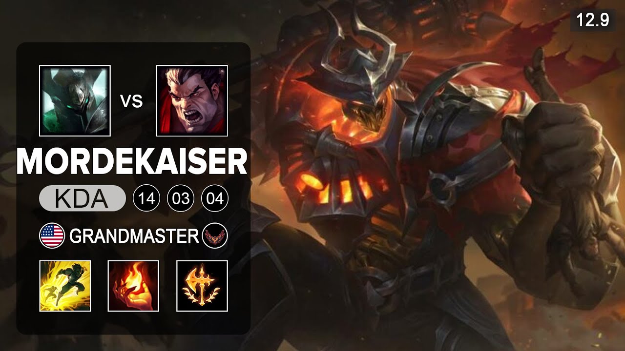 Mordekaiser vs Darius Top - NA Grandmaster - Patch 12.9 Season 12