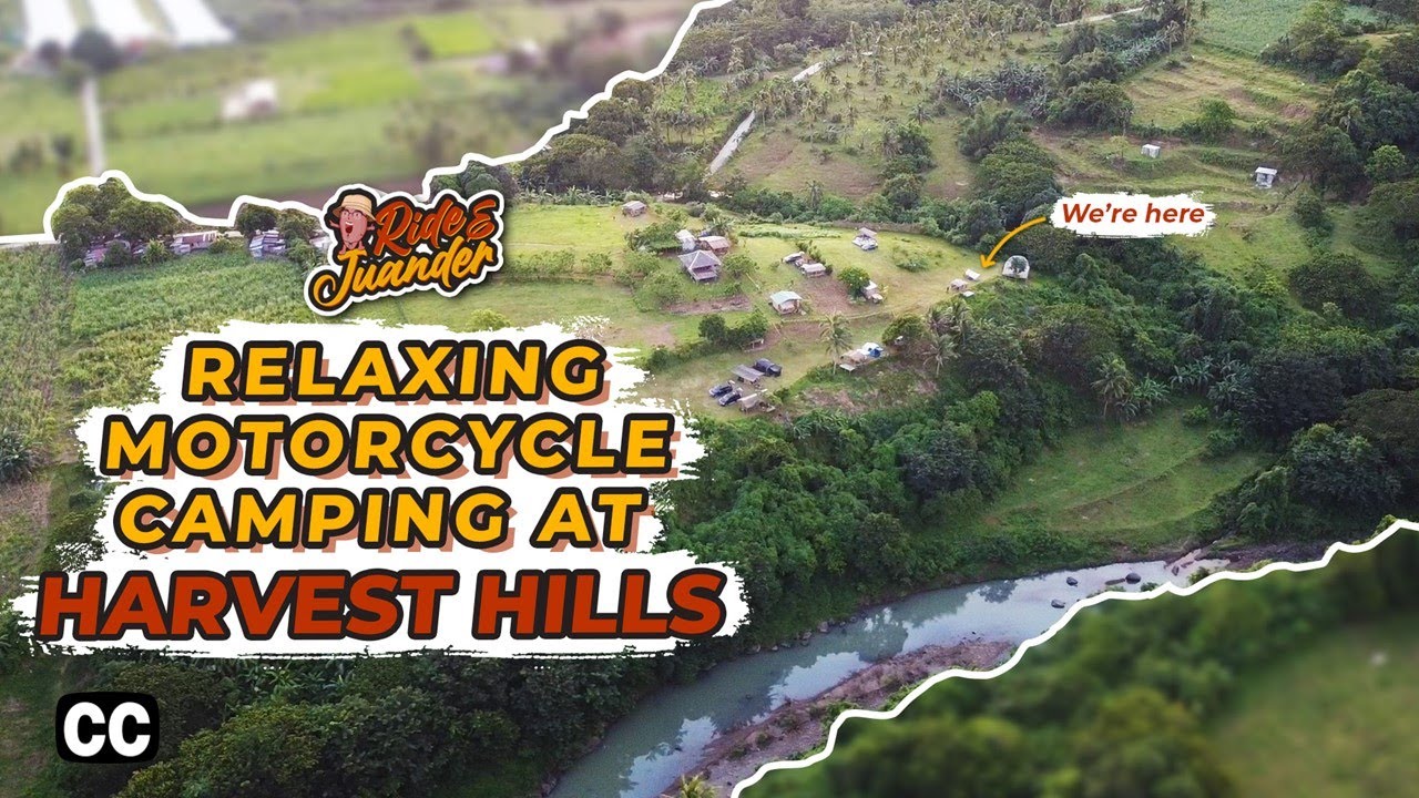 RELAXING MOTORCYCLE CAMPING ON A HILL | Nature ASMR | Harvest Hills, Nasugbu, Batangas